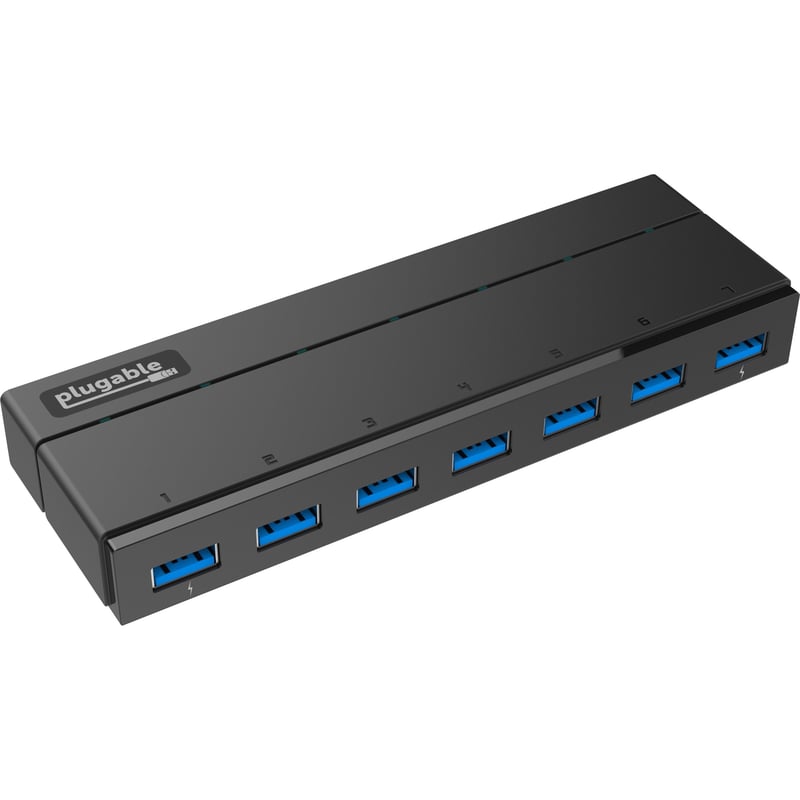 Plugable 7-Port USB 3.0 Hub with 36W Power Adapter - Thumbnail 1