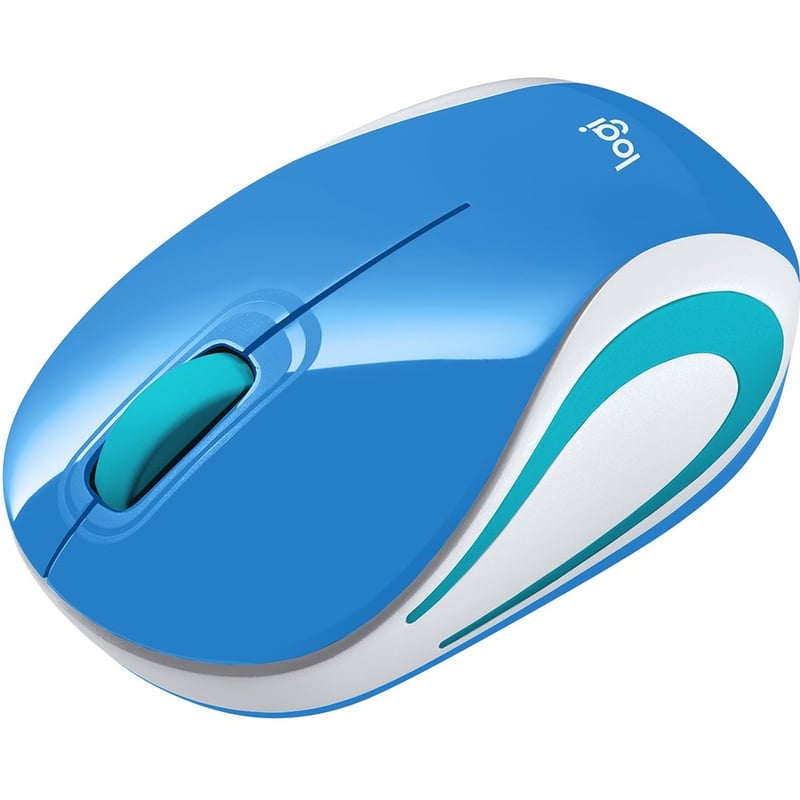 Logitech Wireless Mini Mouse M187 Ultra Portable, 2.4 GHz with USB Receiver, 1000 DPI Optical Tracking, 3-Buttons, PC / Mac / Laptop - Palace Blue - Thumbnail 4