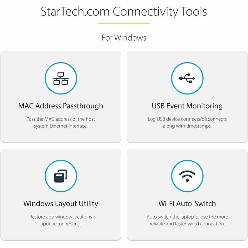 StarTech.com USB-C & USB-A Dock - Hybrid Universal Laptop Docking Station w/ 100W Power Delivery - Dual Monitor 4K 60Hz HDMI & DisplayPort - Thumbnail 2