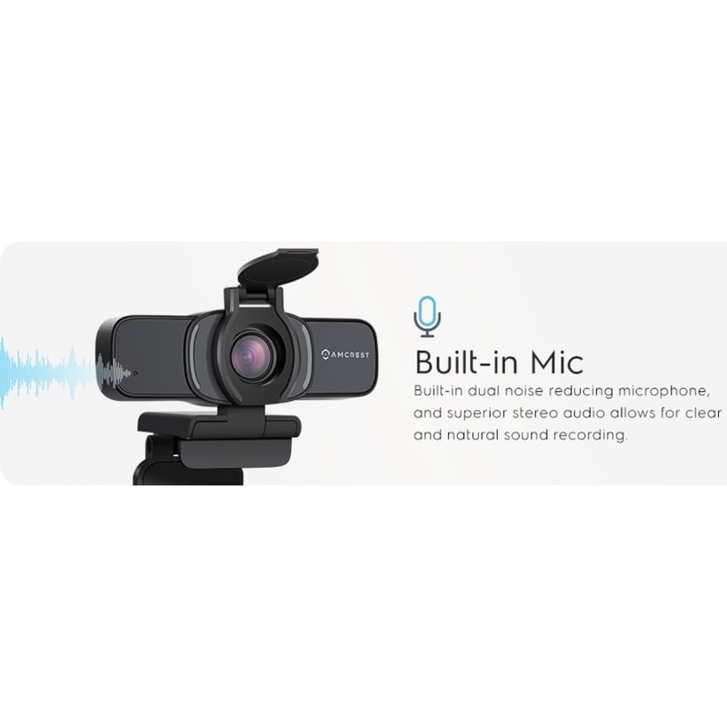 Amcrest AWC205 Webcam - 30 fps - Black - USB 2.0 - 1 Pack(s) - Thumbnail 5