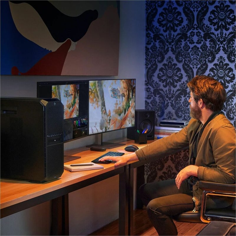 HP Z6 G5 A Workstation - 1 x AMD Ryzen Threadripper PRO 7945WX - 16 GB - 512 GB SSD - Tower - Black - Thumbnail 3