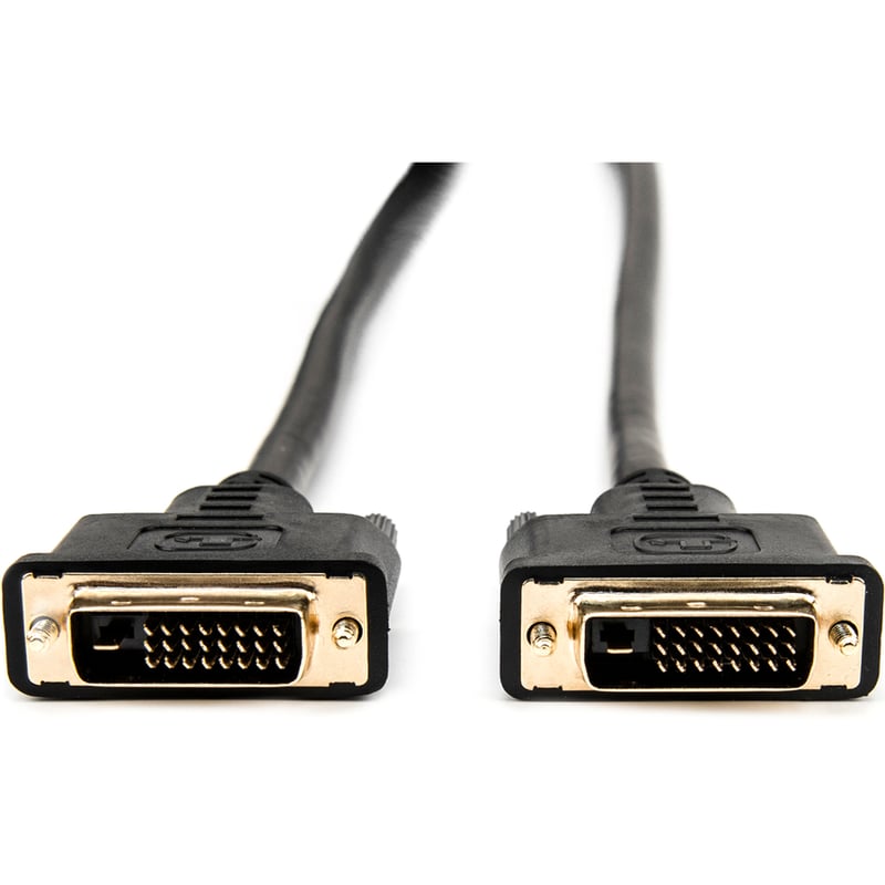 Rocstor Premium DVI-D Dual Link Display Cable (m/m) Black - DVI for Video Device, Monitor, Projector, TV - 1.24 GB/s - 10 ft - 1 Pack - 1 x DVI (Dual-Link) Male Digital Video - 1 x DVI (Dual-Link) Male Digital Video - Nickel Plate - Thumbnail 3