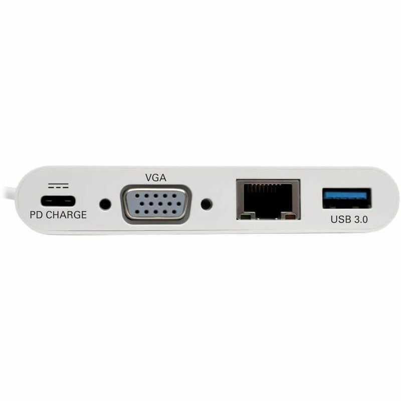 Tripp Lite by Eaton USB-C Multiport Adapter VGA USB 3.x (5Gbps) Hub Port Gigabit Ethernet and 60W PD Charging White - Thumbnail 3