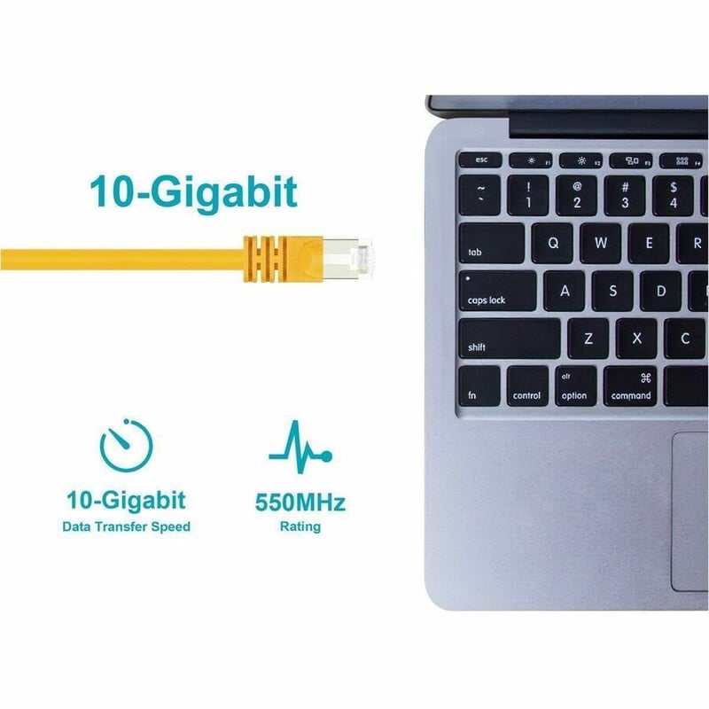 MONOPRICE CAT6A ETHERNET PATCH CABLE - SNAGLESS RJ45_ 550MHZ_ STP_ PURE BARE COP - Thumbnail 5