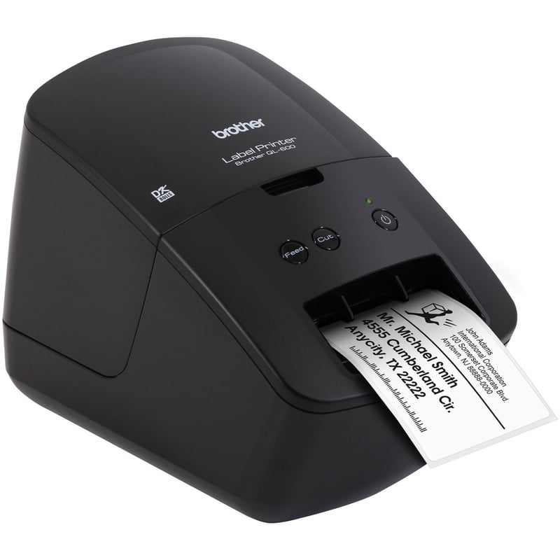 Brother QL-600 Desktop Direct Thermal Printer - Monochrome - Label Print - USB