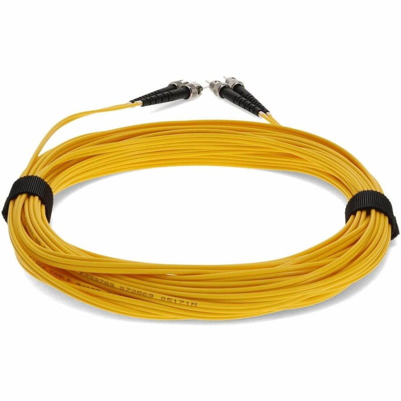 AddOn 5m ST to ST Yellow OS2 Duplex OFNR (Riser-Rated) TAA SMF Fiber Patch Cable - Thumbnail 4