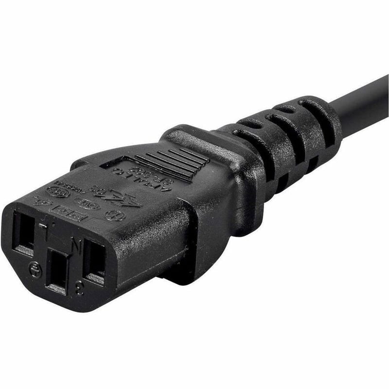 MONOPRICE POWER CORD - NEMA 5-15P TO IEC 60320 C13_ 18AWG_ 10A_ 3-PRONG_ BLACK_ - Thumbnail 4