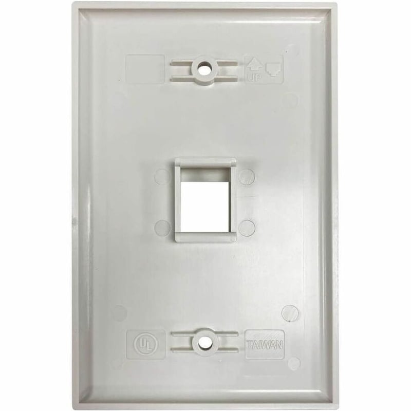Tripp Lite by Eaton Safe-IT 1-Port Single-Gang Keystone Wall Plate, Antibacterial, Ivory Matte, TAA - Thumbnail 2