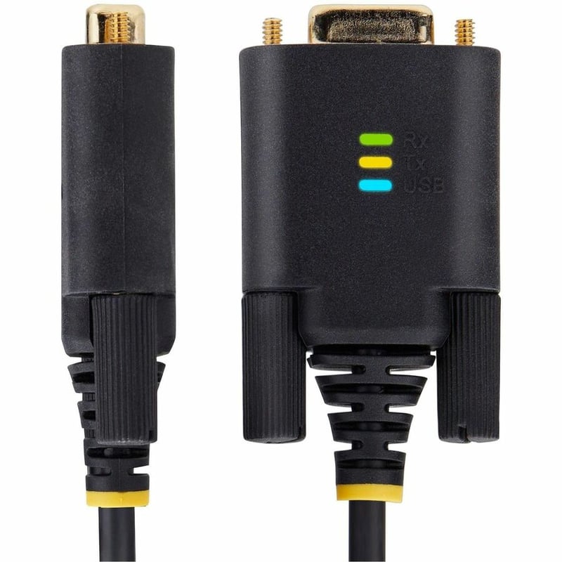 StarTech.com 10ft (3m) USB to Null Modem Serial Adapter Cable, COM Retention, FTDI, RS232, Changeable DB9 Screws/Nuts, Windows/macOS/Linux - Thumbnail 2