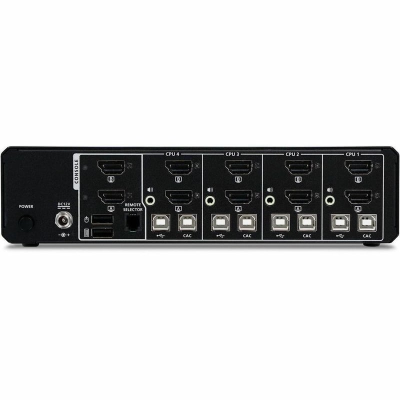 4-PORT DUAL VIEW TRUE UNIVERSAL (DP/HDMI) SECURE KVM SWITCH W/AUDIO - Thumbnail 5