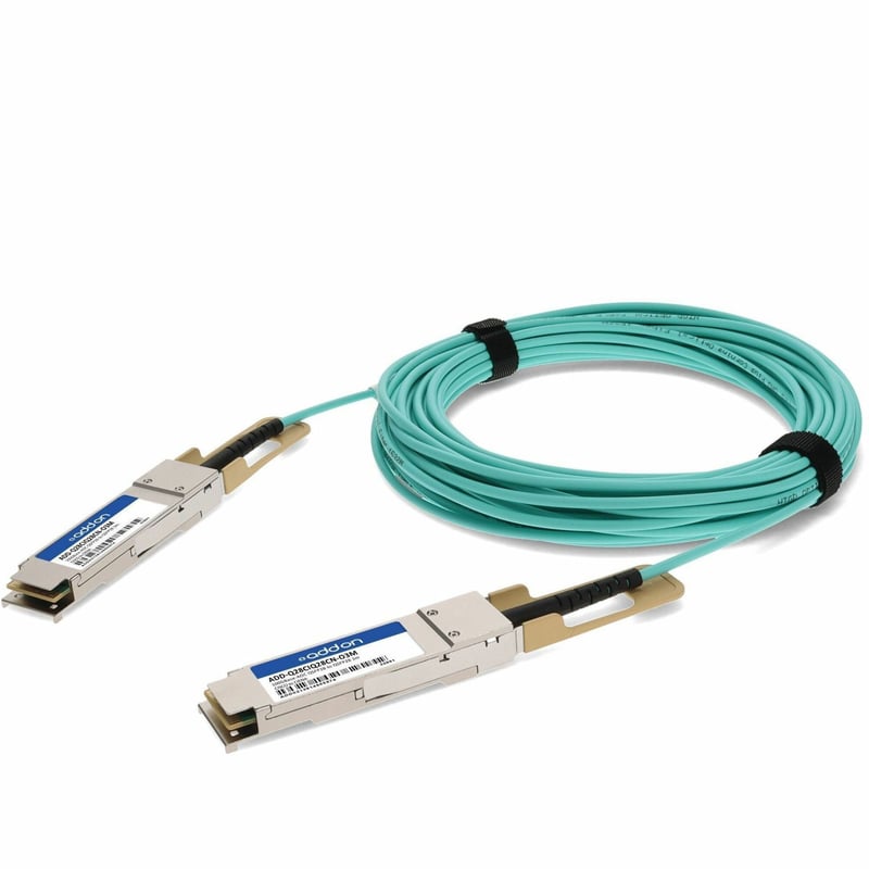 AddOn Cisco® QSFP-100G-AOC3M to Ciena® Compatible TAA 100GBase-AOC QSFP28 to QSFP28 Active Optical Cable (850nm, MMF, 3m) - Thumbnail 1