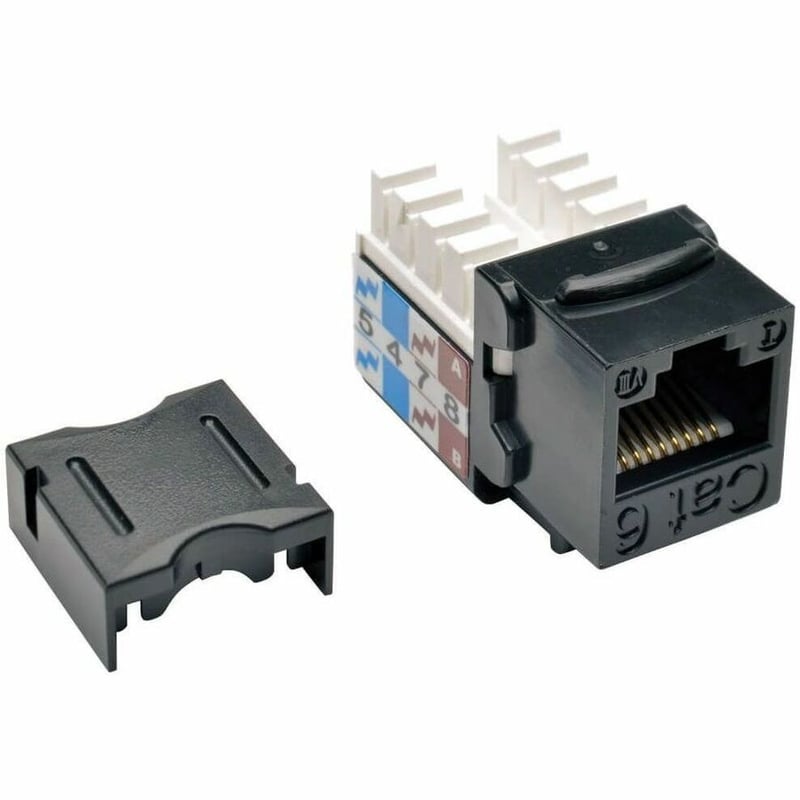 Tripp Lite by Eaton Cat6/Cat5e 110 Style Punch Down Keystone Jack - Black 10-Pack TAA - Thumbnail 1