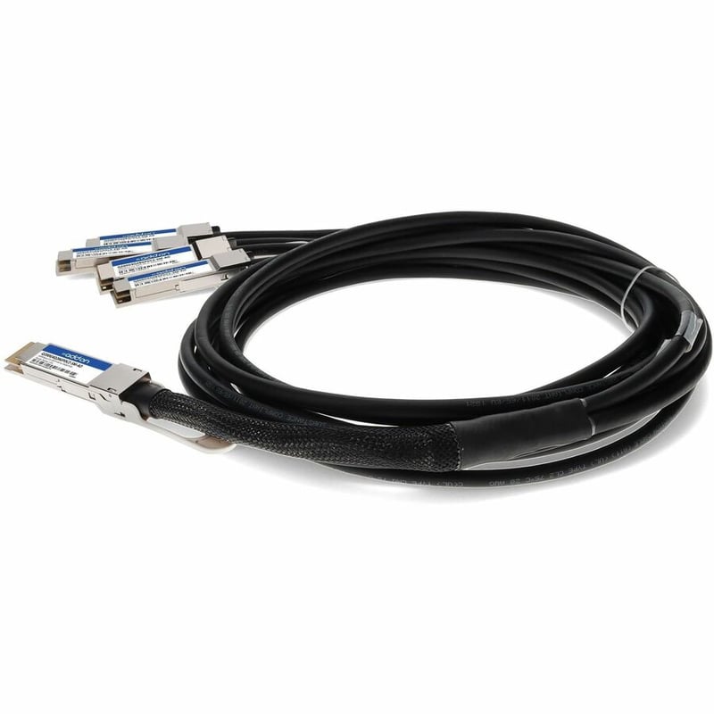 AddOn MSA and TAA Compliant 200GBase-CU QSFP-DD 200G to 4xQSFP28 50G NRZ Direct Attach Cable (Passive Twinax, 2.5m) - Thumbnail 2
