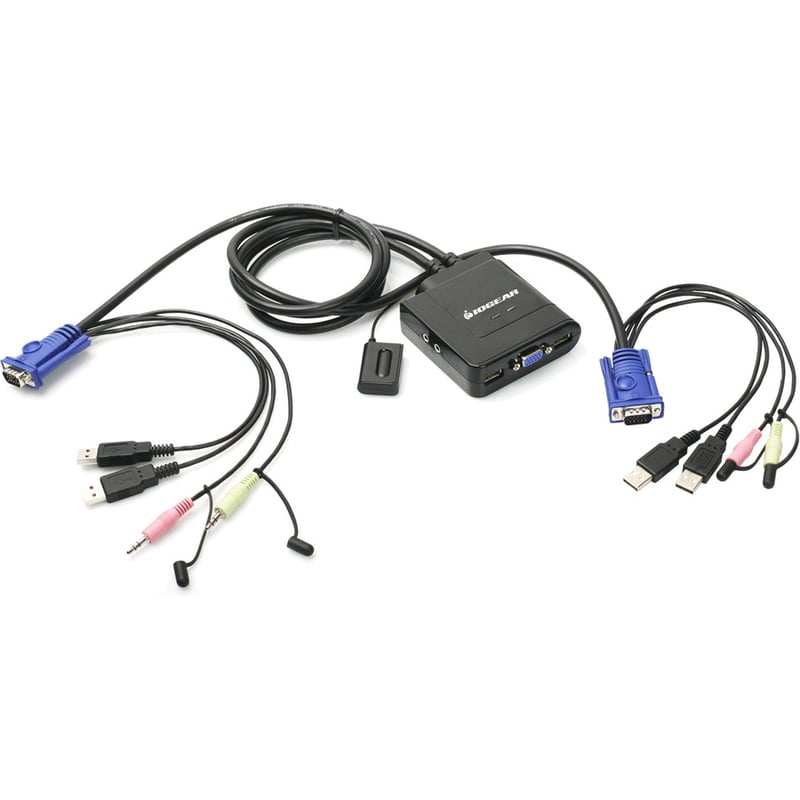 IOGEAR 2-Port USB VGA Cable KVM with DisplayPort Adapters - Thumbnail 2