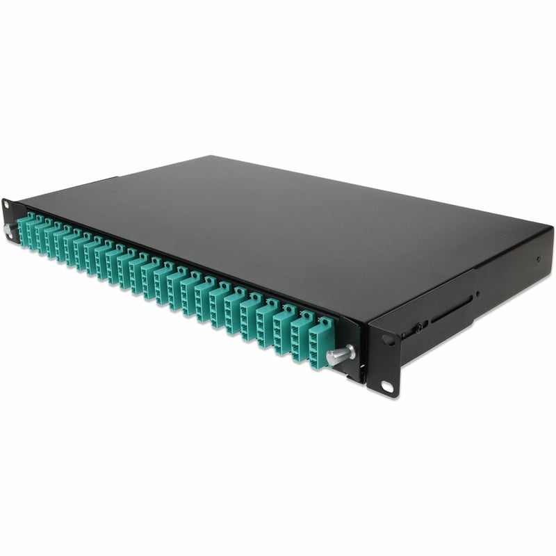 19-IN RACK MOUNT 1U PATCH PANEL 48 LC DUPLEX MULTI-MODE OM4 - Thumbnail 1
