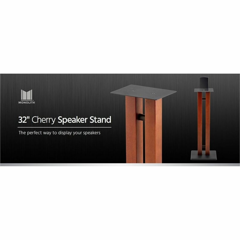 MONOLITH BY MONOPRICE 32IN SPEAKER STANDS CHERRY (EACH) - Thumbnail 4