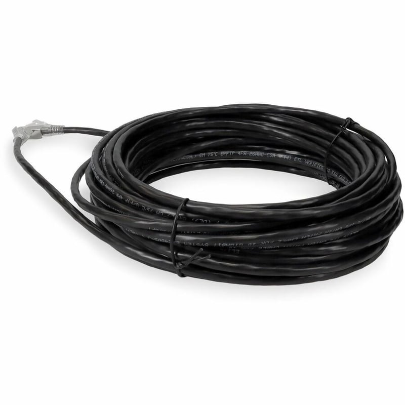 AddOn 14ft Black CAT 6A Shielded PVC Ethernet Cable Snagless Easy Clear Boot RJ-45 M/M - Thumbnail 3