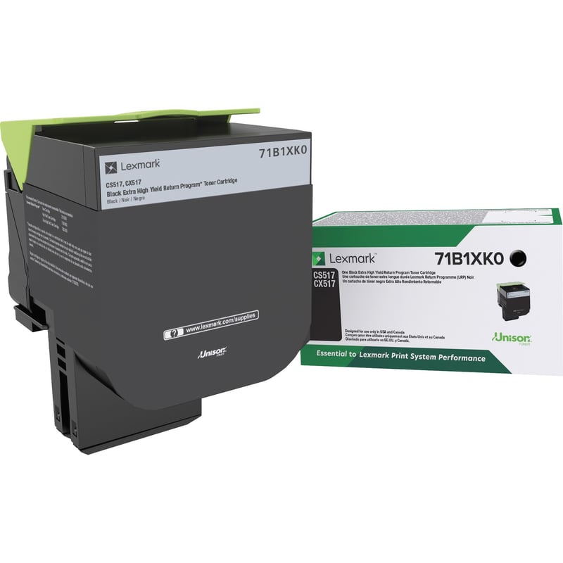 Lexmark Original Extra High Yield Laser Toner Cartridge - Black - 1 Each - Thumbnail 1