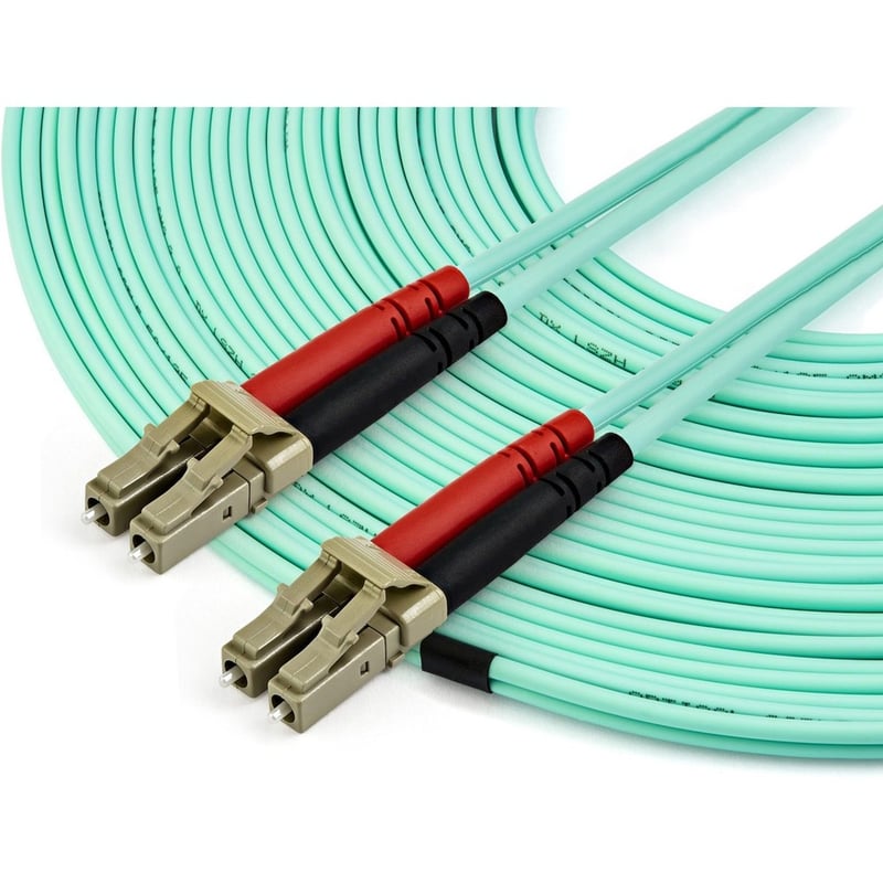 StarTech.com 15m (50ft) LC/UPC to LC/UPC OM4 Multimode Fiber Optic Cable, 50/125m LOMMF/VCSEL Zipcord Fiber, 100G, LSZH Fiber Patch Cord - Thumbnail 3