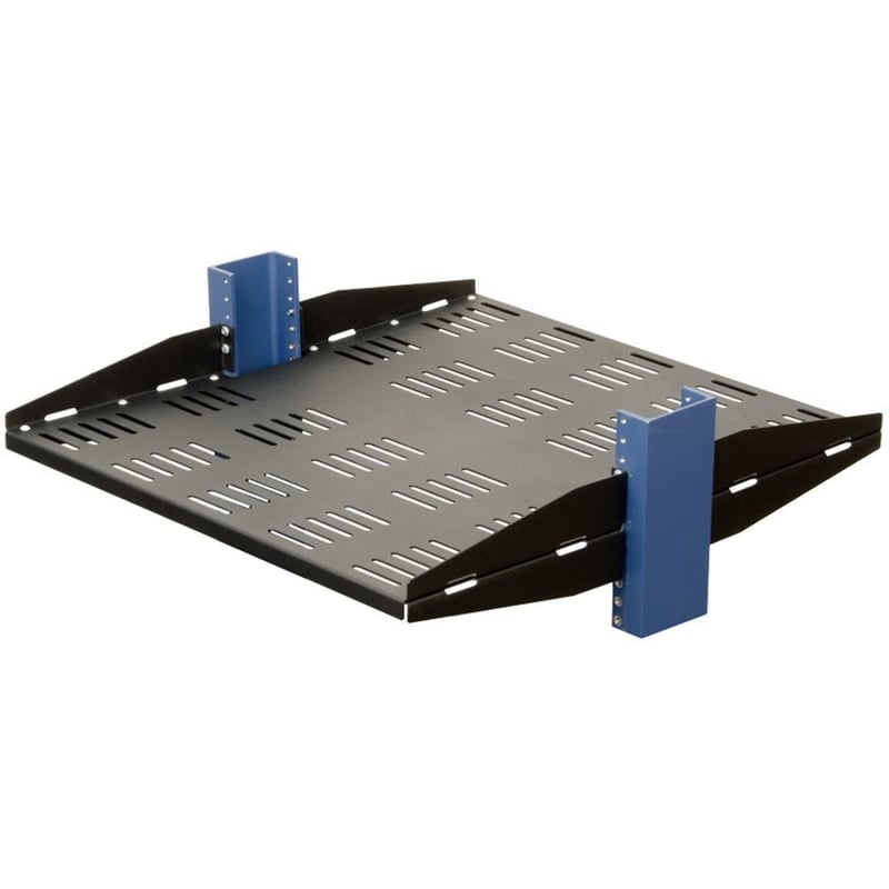 Rack Solutions 2U 2Post Heavy Duty Center Mount Vented Shelf 21in (D) - Thumbnail 1
