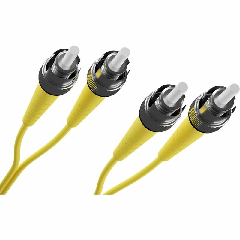 10 METER ST-ST SINGLEMODE FIBER OPTIC CABLE, YELLOW, OFNR, 9/125 FIBER, SINGLE-M - Thumbnail 2