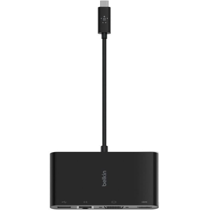Belkin USB-C Multiport Adapter, USB-C to HDMI - USB A 3.0 - VGA - Ethernet, up 4k Resolution - Thumbnail 2