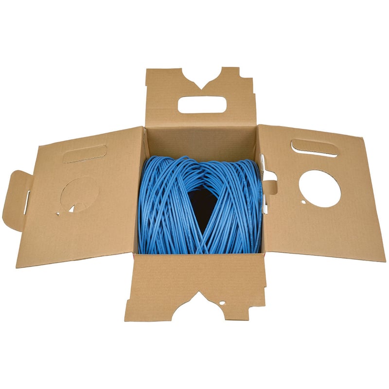 Tripp Lite by Eaton Cat5e 350 MHz Solid Core Plenum-Rated (UTP) PVC Bulk Ethernet Cable - Blue 1000 ft. (304.8 m) - Thumbnail 4