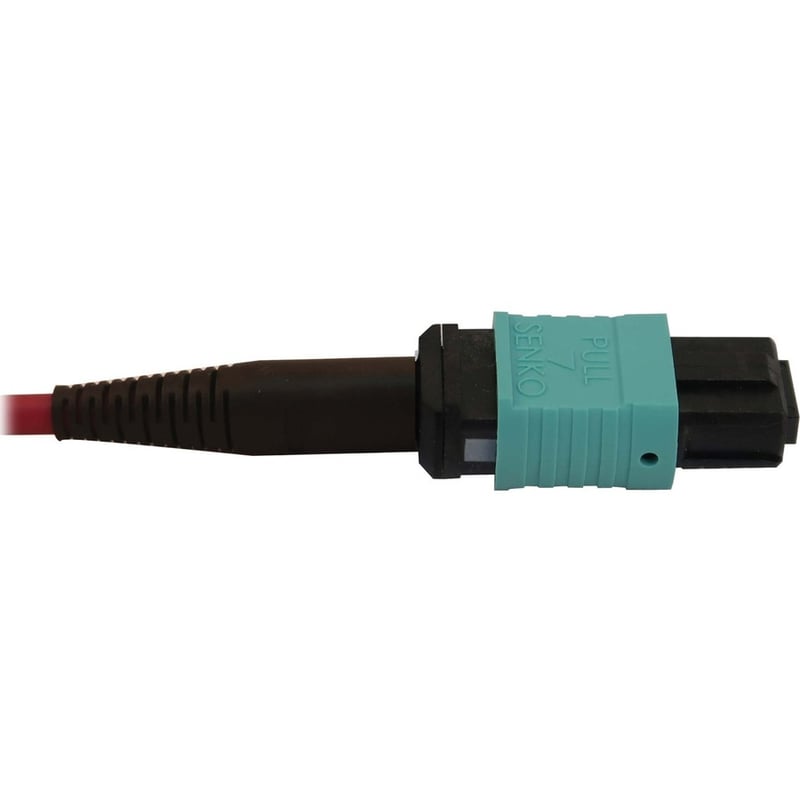 Tripp Lite by Eaton 40/100/400G Multimode 50/125 OM4 Breakout Fiber Optic Cable (12F MTP/MPO-PC to 4x Duplex SN-PC F/M), LSZH, Magenta, 3 m (9.8 ft.)
