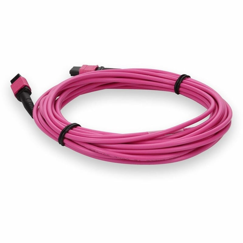 AddOn 10m MPO/UPC to MPO/UPC Magenta OM4 OFNR (Riser-Rated) 12-Strand Fiber Patch Cable - Thumbnail 3