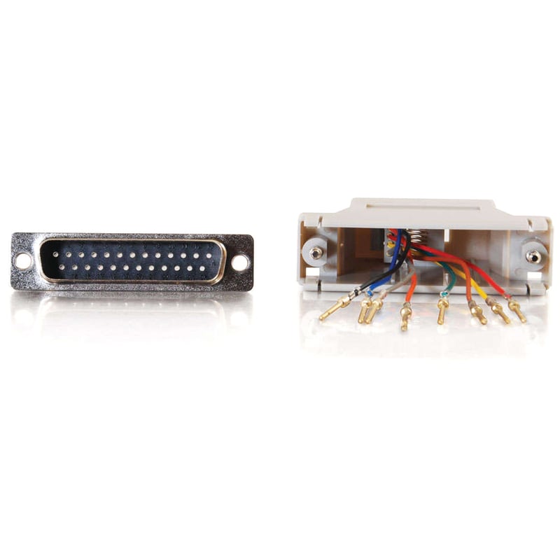 MODULAR ADAPTER - RJ-45 LEFT CONNECTOR - FEMALE LEFT GENDER - DB25 RIGHT CONNECT - Thumbnail 2