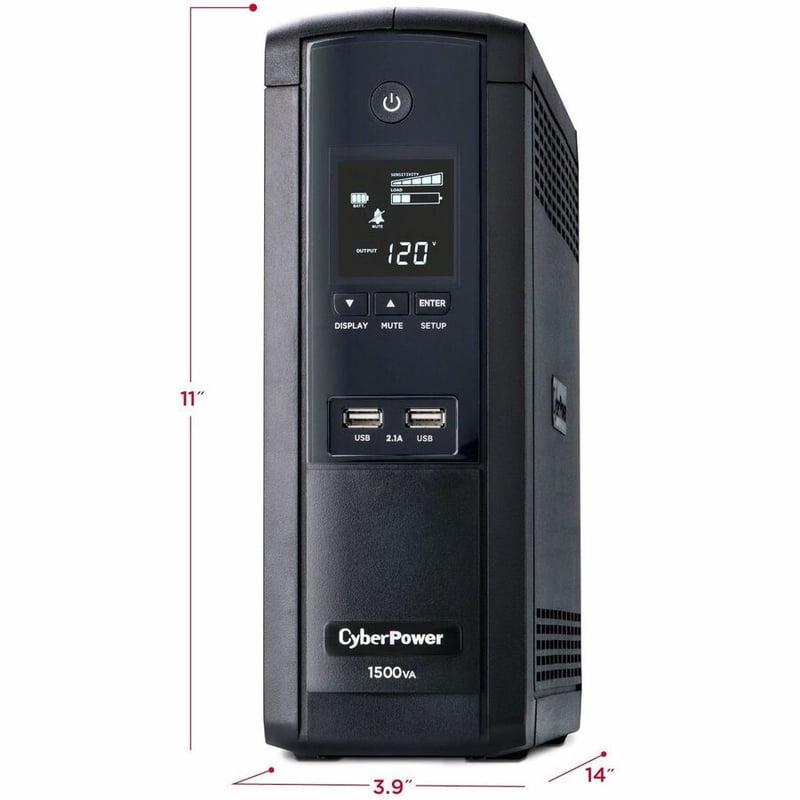 CyberPower Intelligent LCD BRG1500AVRLD2 1500VA Mini-tower UPS - Thumbnail 3
