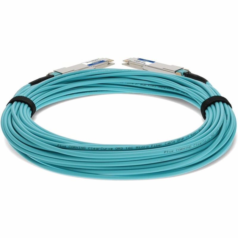 AddOn Cisco® QDD-400-AOC25M Compatible TAA Compliant 400GBase-AOC QSFP-DD to QSFP-DD Active Optical Cable (850nm, MMF, 25m) - Thumbnail 4