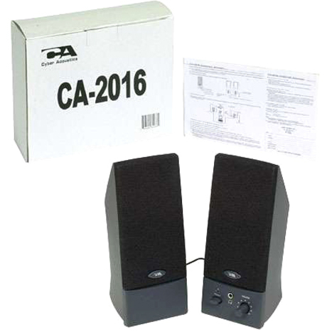 Cyber Acoustics CA-2016WB 2.0 Speaker System - Black - Thumbnail 2