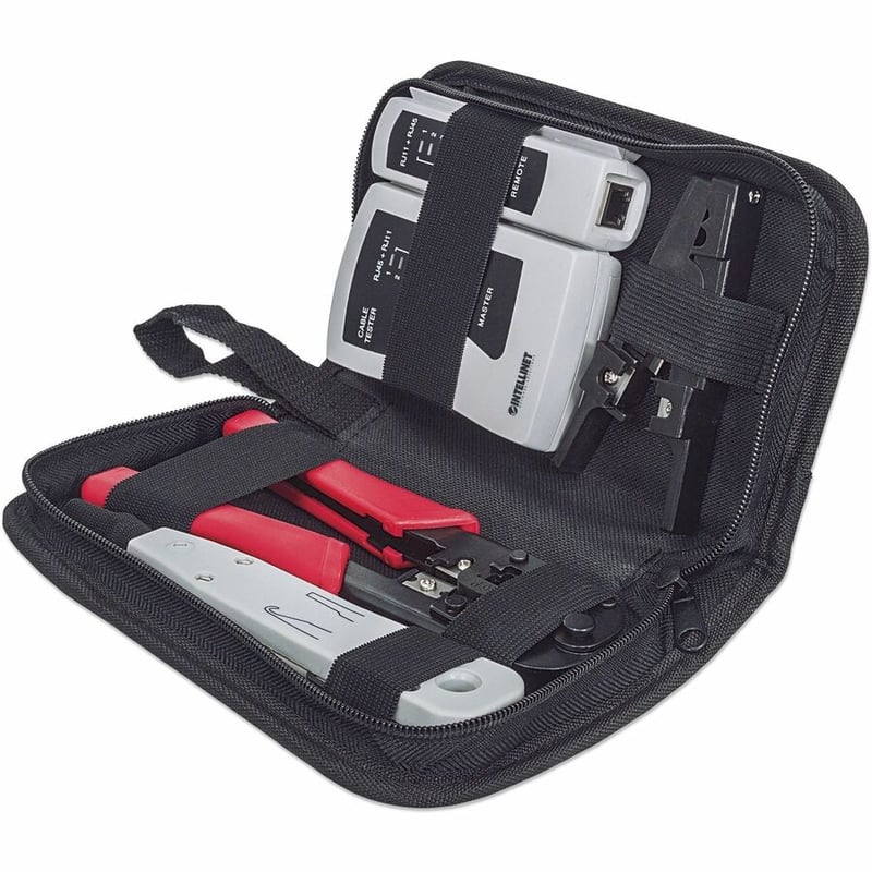 INTELLINET 4-PIECE TOOL KIT, CONTAINS LAN TESTER, LSA PUNCH DOWN TOOL, CRIMPING - Thumbnail 2
