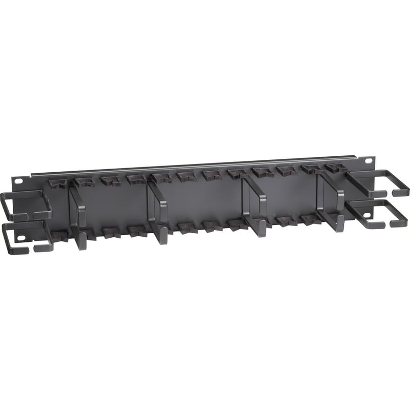 Black Box Horizontal IT Rackmount Cable Manager - 2U, 19" , Single-Sided, Black - Thumbnail 2