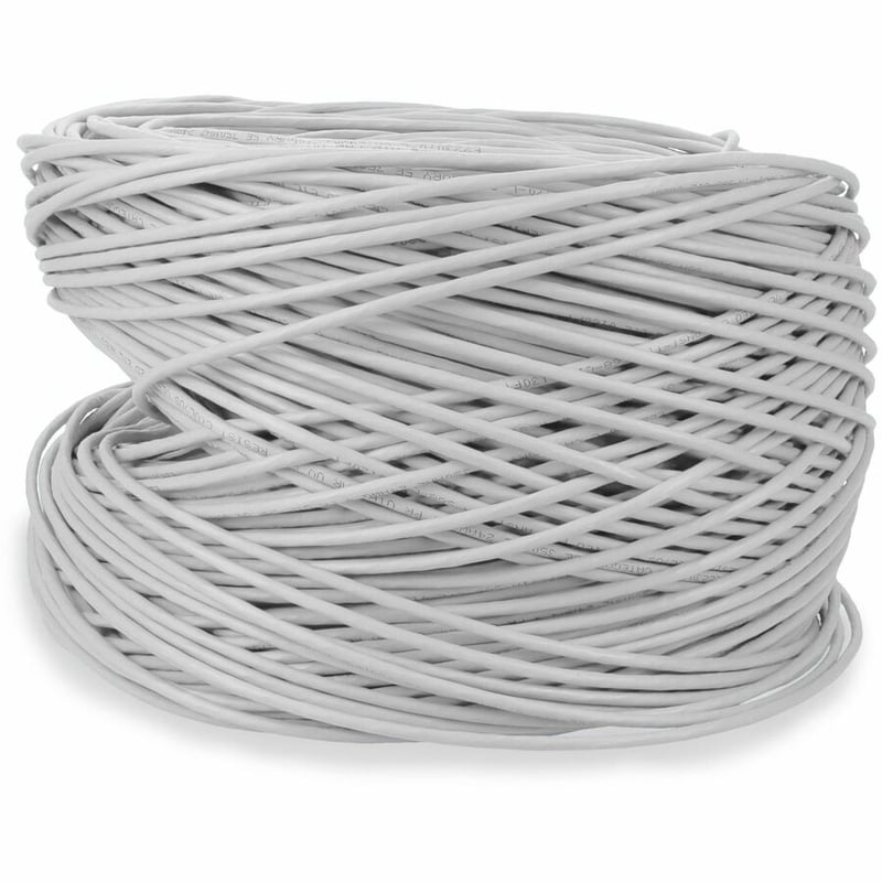 AddOn 1000ft non-terminated white Cat5E Straight UTP PVC Copper Patch Cable - Thumbnail 2