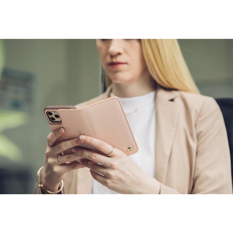 Moshi Overture Carrying Case (Wallet) Apple iPhone 11 Pro Smartphone - Luna Pink - Thumbnail 4
