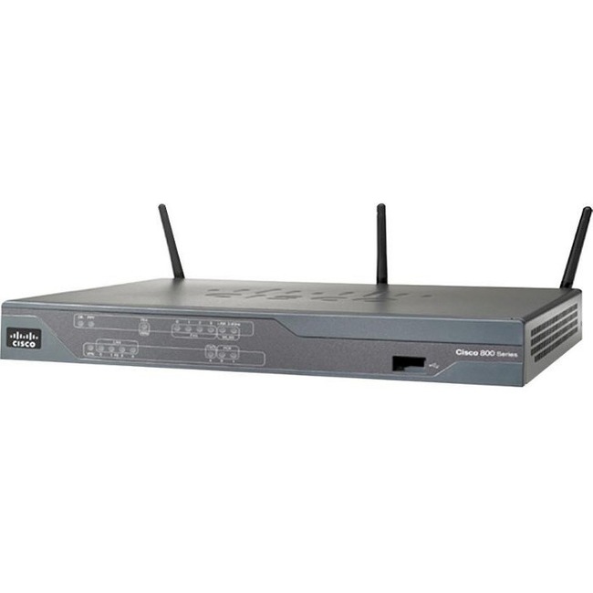 Cisco 881W Wi-Fi 4 IEEE 802.11n Ethernet Wireless Integrated Services Router - Thumbnail 1