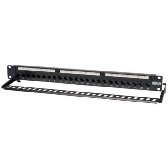 Tripp Lite by Eaton 24-Port 1U Rack-Mount Cat6/Cat5 Feedthrough Patch Panel RJ45 Ethernet TAA - Thumbnail 3