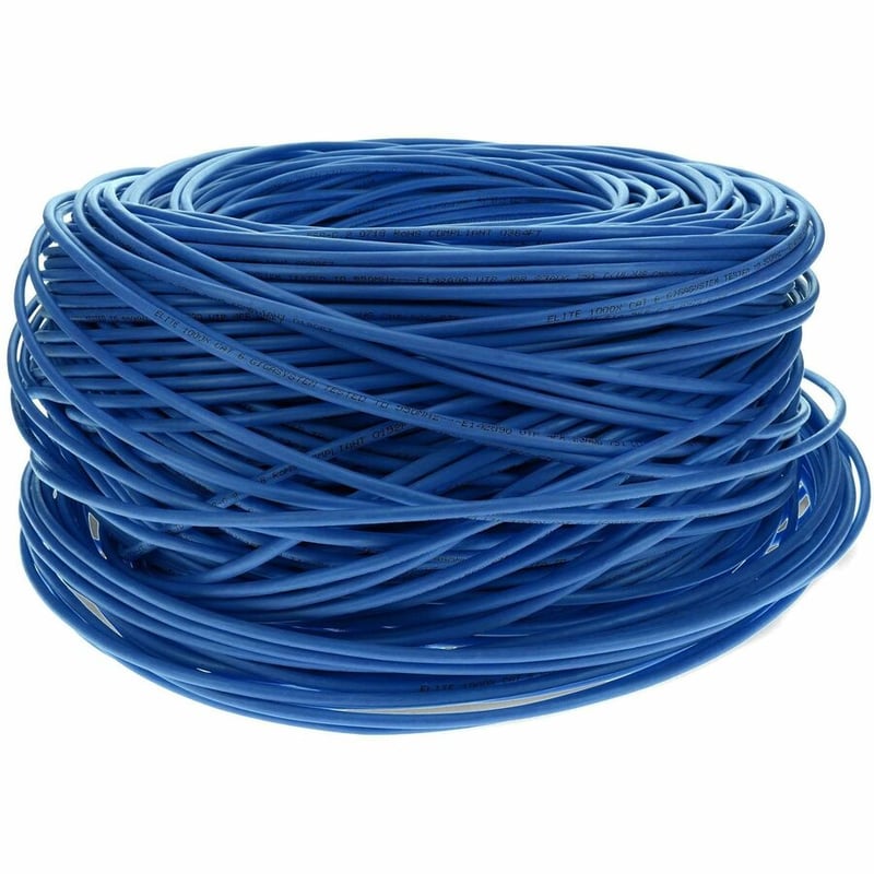 AddOn 1000ft Non-Terminated Blue CAT 6 Shielded PVC Bulk Cable - Thumbnail 5