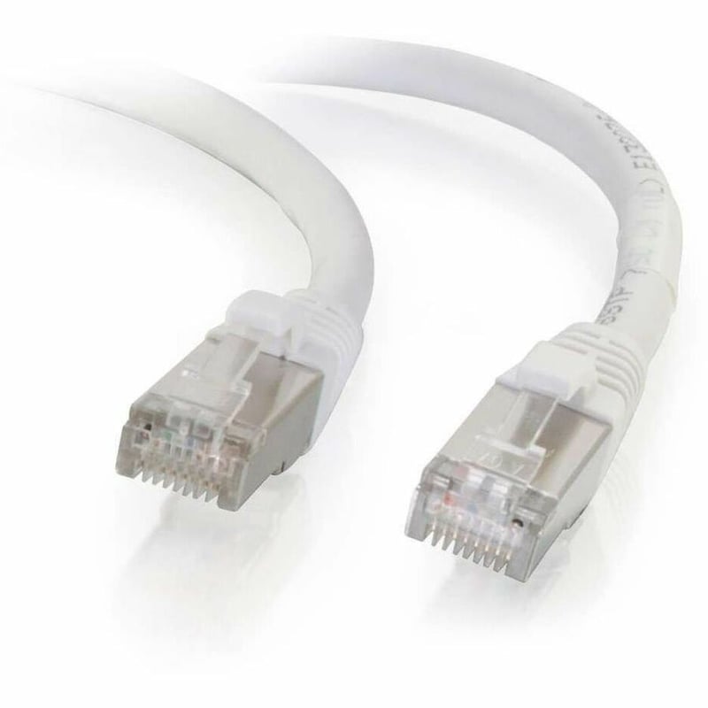 Quiktron Q-Series Patch Cords, CAT6 Shielded, booted, White, 3 FT