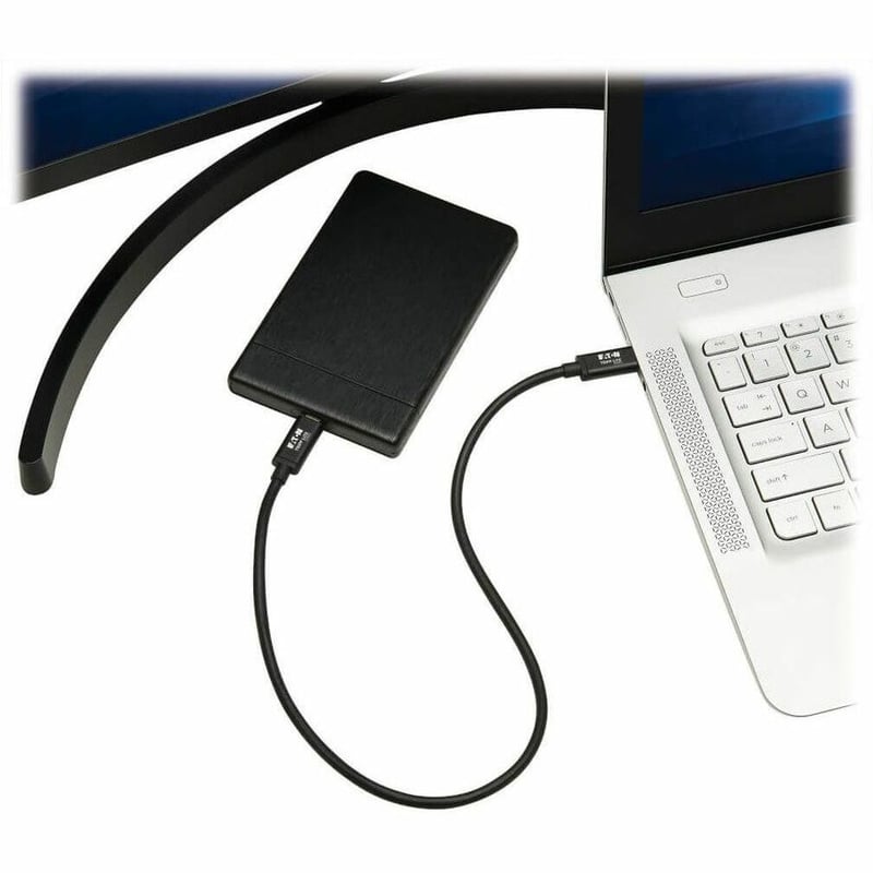 Tripp Lite by Eaton Thunderbolt 3 Passive Cable (M/M) - 40 Gbps 5A 100W Power Delivery 4K/60 Hz 0.5 m (1.6 ft.) Black - Thumbnail 4