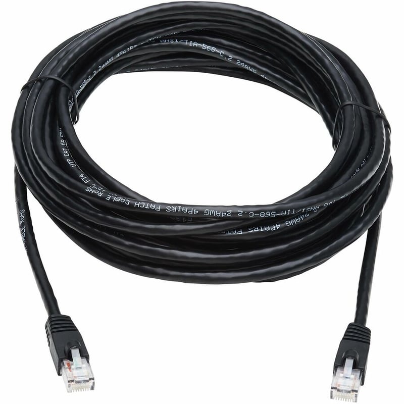 Eaton Tripp Lite Series Cat6a 10G Snagless UTP Ethernet Cable (RJ45 M/M), Black, 25 ft. (7.62 m) - Thumbnail 2
