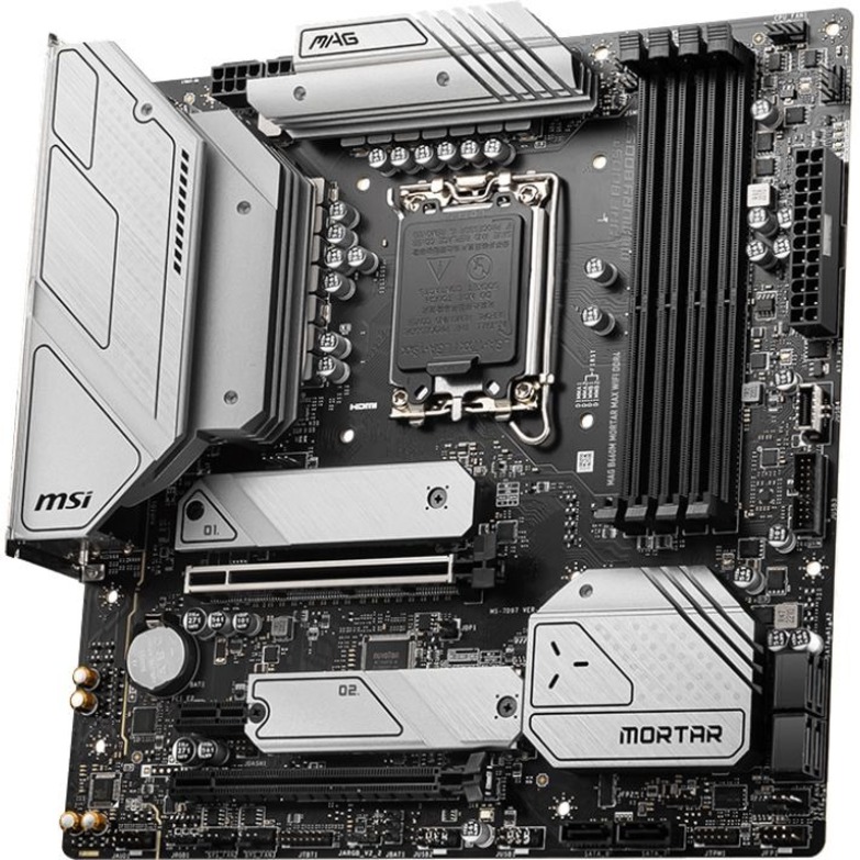 MSI MAG MAG B660M MORTAR MAX WIFI DDR4 Desktop Motherboard - Intel B660 Chipset - Socket LGA-1700 - Intel Optane Memory Ready - Micro ATX - Thumbnail 3