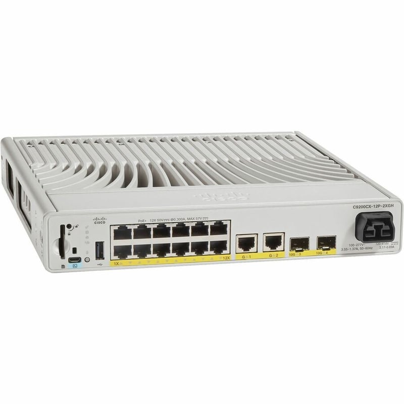 Cisco Catalyst C9200CX-12P-2XGH Ethernet Switch - Thumbnail 2