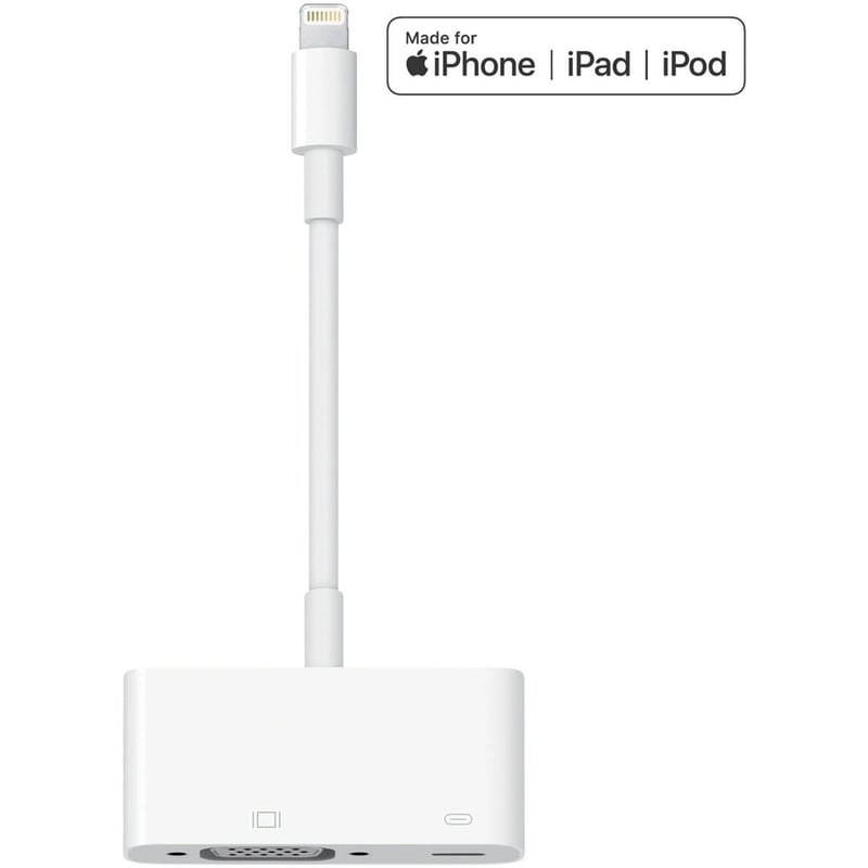 4XEM 8 Pin Lightning to VGA Adapter for Apple iPhone/iPad/iPod with HD 1080p support - MFI Certified - Thumbnail 2