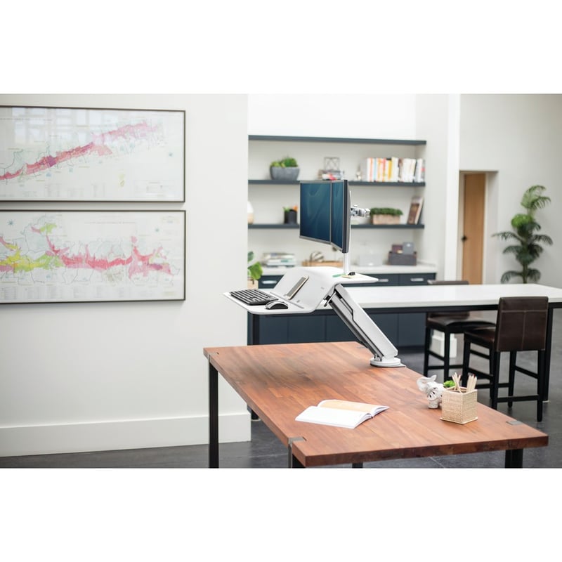 Fellowes High Pressure Laminate Desktop White - 48"x24" - Thumbnail 5