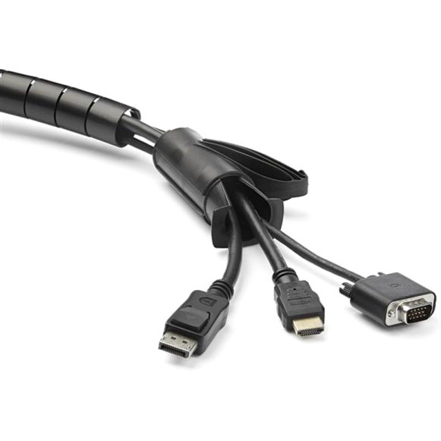 StarTech.com 2.5m / 8.2ft Cable Management Sleeve - Spiral - 45mm/1.8" Diameter - W/ Cable Loading Tool - Expandable Coiled Cord Organizer - Thumbnail 4
