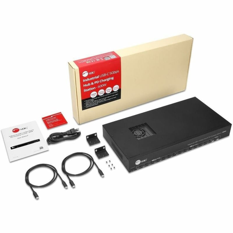 INDUSTRIAL USB-C 5GBPS HUB PD CHARGING STATION 600W - Thumbnail 3