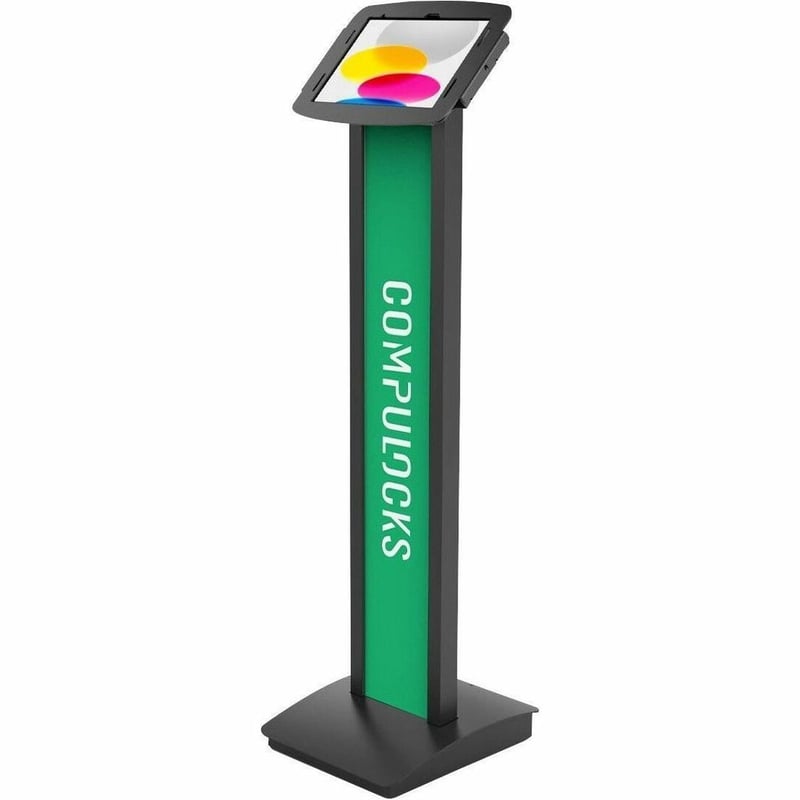 UNIVERSAL TABLET MAGNETIX BRANDABLE FLOOR STAND PLUS HUB BLACK - Thumbnail 1